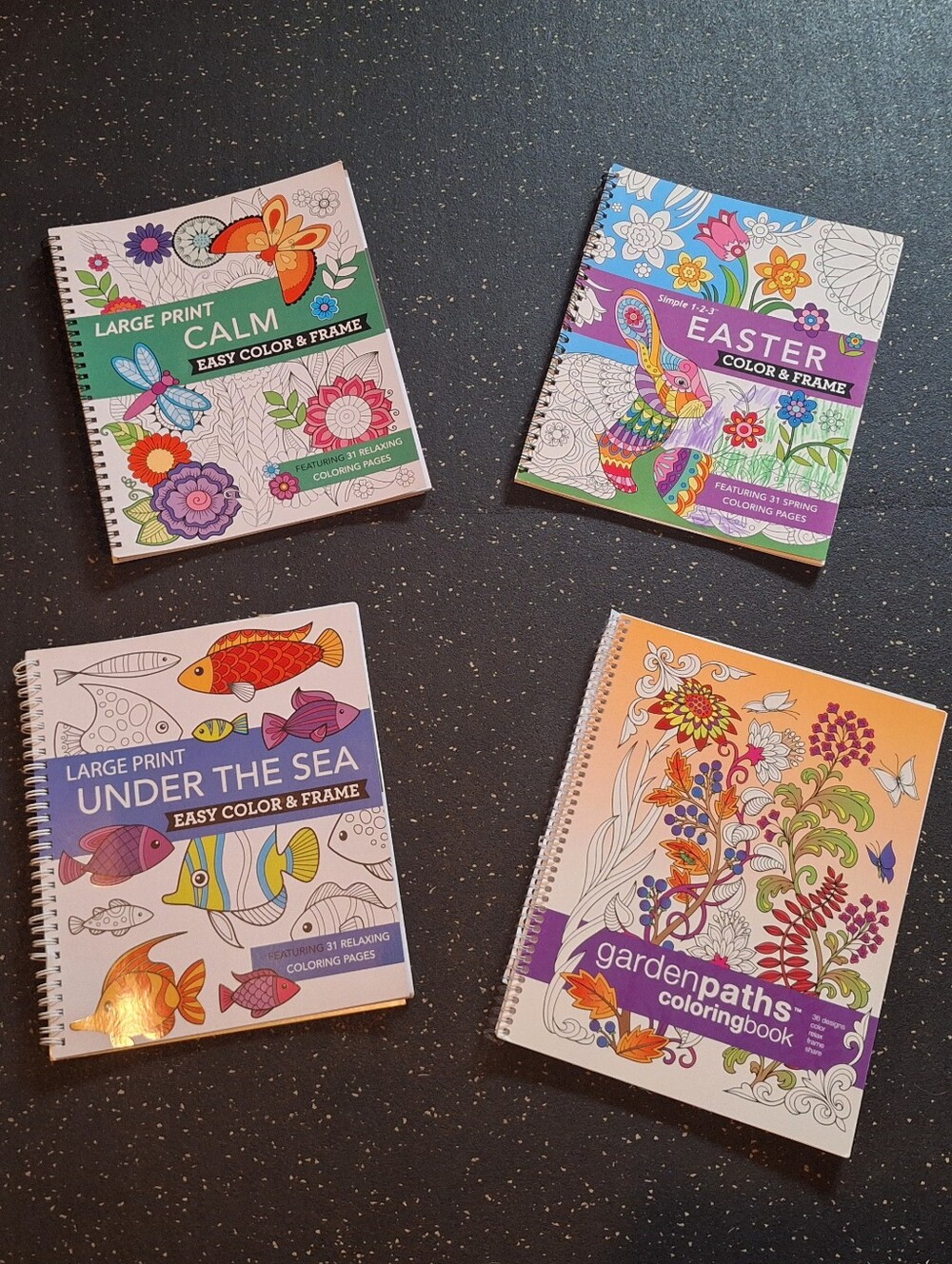 Lot Of 4 Used Adult Coloring Books